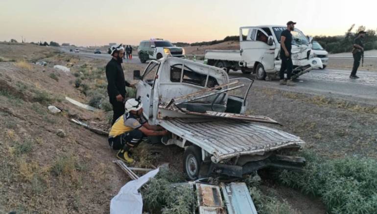 24 مصاباً جراء حوادث سير في سوريا خلال يوم واحد