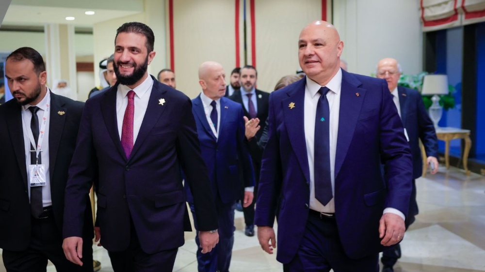 سوريا – الشرع وعون يبحثان تطورات المنطقة وأمن الحدود