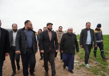 جولة ميدانية لمحافظ حلب في جزرايا لمتابعة أضرار انهيار سد السيحة