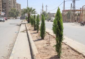 مجلس دوما يطلق مبادرة لتشجير وتنظيف طريق سوق السيارات