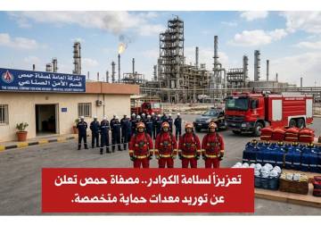 تجهيزات وقائية متطورة لكوادر مصفاة حمص