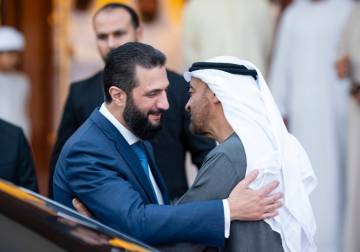 الرئيس الشرع يلتقي رئيس الإمارات ويبحثان العلاقات بين البلدين