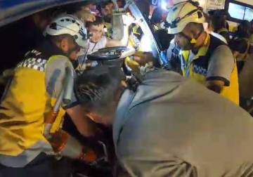 إصابة 4 مدنيين بحادث سير على طريق الكورنيش الغربي في إدلب