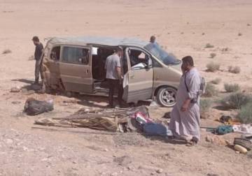 حادث سير جديد على طريق دمشق – دير الزور ..  والأهالي يناشدون لإيجاد حل جذري