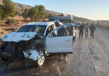 إصابة 13 شخصاً جراء حوادث سير في سوريا خلال 24 ساعة