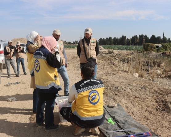 العثور على رفات 10 أشخاص مجهولي الهوية في منطقة عسكرية بدوما