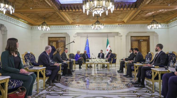 الرئيس الشرع يستقبل وفداً أوروبياً رفيع المستوى في دمشق