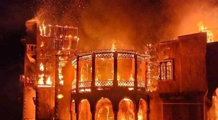 حريق يلتهم موقع تصوير مسلسل 