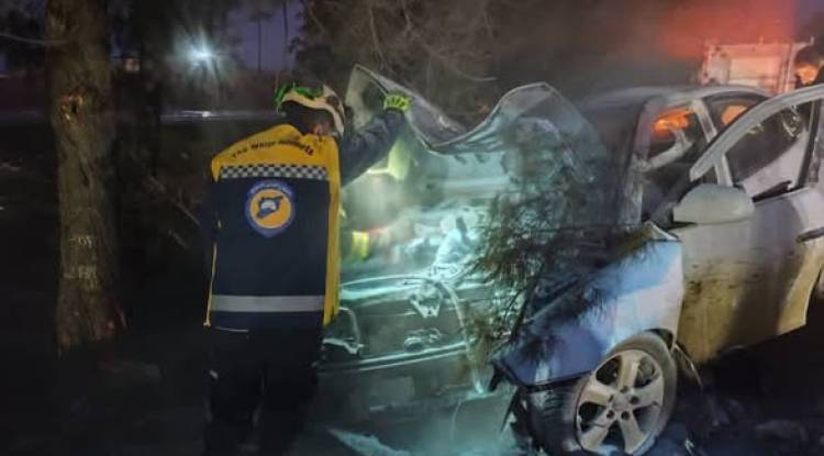 وفاة شاب وإصابة آخر بحادث سير قرب مفرق قمحانة في ريف حماة