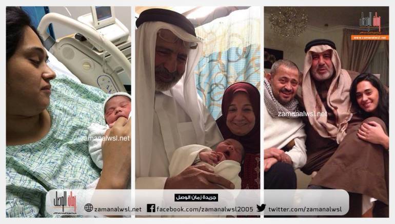 بالصور جورج وسوف يرزق بـ لجين من زوجته ندى زمان الوصل