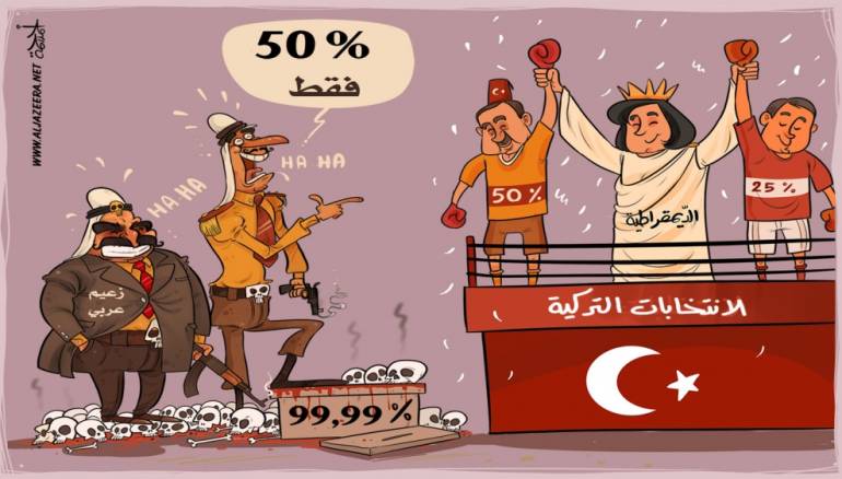 الديمقراطية التركية و العربية