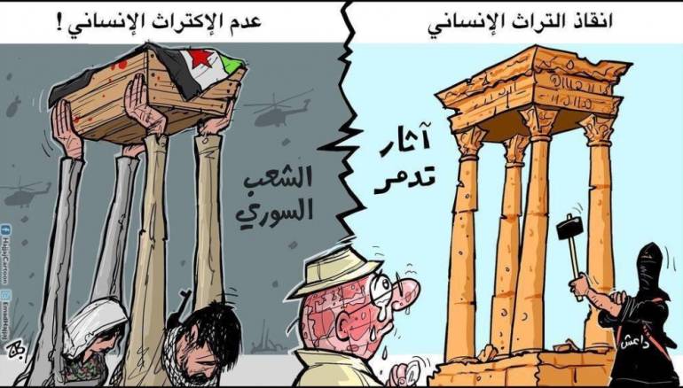 كاريكاتير للرسام عماد حجاج