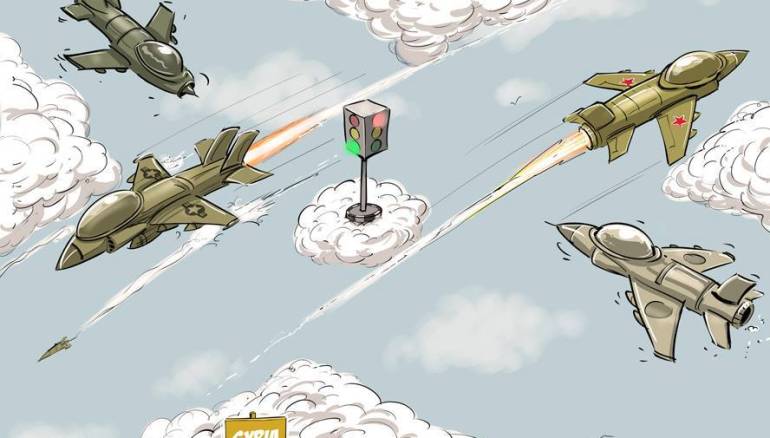 أزمة مرور جوية في سورية
