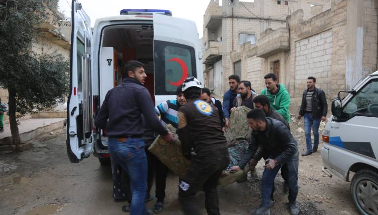  من مجزرة يوم الجمعة، بحق المدنيين في مدينة "خان شيخون" بإدلب جراء قصف النظام