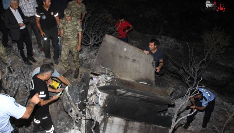 صور للجسم العسكري الذي سقط في جمهورية قبرص قادما من سوريا